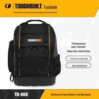 TOUGHBUILT TB-66C Multi-Pocket Waterproof Tool Backpack Waterproof Hard-bottom Tool Backpack white