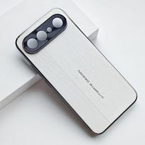 VIVO X300 FE dėklas prabangus dengtas silikoninis PU odos apsauginis dangtelis atsparus smūgiams buferis apsauga kamerai telefono korpusas VIVO X300 FE balta