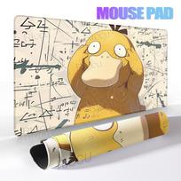 Mouse Pads Anime Extended Gamer Mechanical Keyboard P-pokemon Desk Offices Accessories Psyduck Carpet Gaming Notbook PC Deskrugs 30cm by 60cm yellow