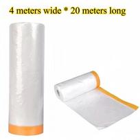 20M Masking Film with Adhesive Tape Easy to Apply Furniture Dust Cover for Car Painting DIY Home Decoration Projects 4MX20M