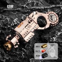 Shell-Ejecting Alloy Toy Pistol Set Stress Relief Fidget Sensory Toy Mini Finger Spinning Top Edc Desk Gadget Gift For Teen Boys