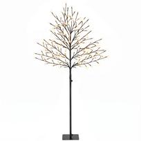 LED vyšnių žiedų medis su 160 LED ir 11 šviesos režimų, juodas ir skaidrus, 55 × 55 × 150 cm