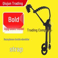 Saxophone Support: Double Shoulder Neck Strap for Alto, Tenor, and Soprano - Swiss Style black