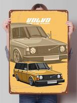 Volvo Metaliniai Ženklai Klasikinių Automobilių Plakatai Namų Dekoras Individualus Skardos Ženklas Garažo Sienos Meno Dekoras Kambario Ornamentai Retro 20x30cm（7.8x11.8inch）