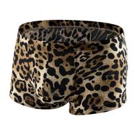 Vyriškos kvėpuojančios bokserio kelnaitės su leopardo raštu B23-1 M black