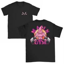 Kawaii Majin Buu Gimnastikos kamuolys Z Fitnesas Anime Marškinėliai vyrams medvilniniai trumpomis rankovėmis apvalia kaklo iškirpte vasariniai drabužiai tėvams M pink