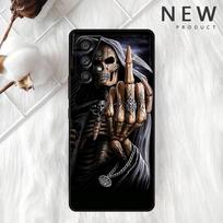 Mirties Kaukolės Dėklas Samsung Galaxy A54 A52 A14 5G A53 A12 A13 A71 A23 A34 A33 A21s Telefonui Galaxy A41 gray