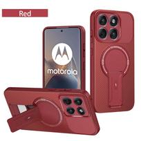 For Motorola Edge 60 Fusion Case Moto Edge 60s Phone Case Moto Edge 60 Cover Magnetic Mounting Bracket Protect hard Back Cover Motorola Edge 60 Fusion gray