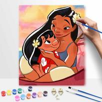 Disney Lilo and Stitch Oil Paint Digital Painting Art Kit Handmade DIY Painting Kit Home Decor 50x70cm