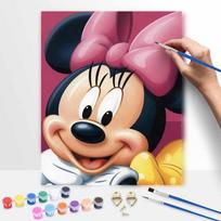 Disney Minnie Mouse oil painting art handmade diy painting home decoration gift 50x70cm black