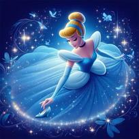 Disney 5D Diamond Painting Princesses and Princes Cross Stitch Mosaic Kit Home Decor Wall Sticker DIY Handmade Gift Round 40x40cm