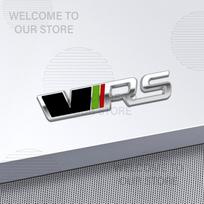 Automobilio dekoras Metalinis VRS užrašas Priekinių grotelių emblema 3D lipdukas Skoda Octavia Kamiq Kodiaq Karoq Superb Fabia Galinės bagažinės lipdukai JDSM1 Badge white