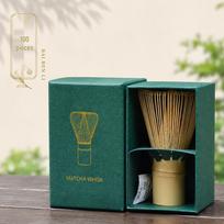 Trijų greičių elektrinis matcha ir arbatos plakiklis su laikikliu - 120/80 šonelių black