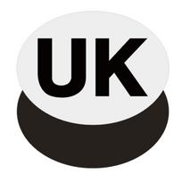 UK  Vehicle Sign Sticker for Car Body Placement, Reflective Marker for Drivers Border Travel and Overseas Driving