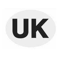 UK  Vehicle Sign Sticker for Car Body Placement, Reflective Marker for Drivers Border Travel and Overseas Driving black
