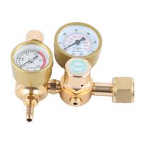 Argon CO2 Regulator 0 To 4500PSI CGA580 15 16in Female Thread Inlet 1 4in Outlet Brass TIG MIG Gas Welding Gauge
