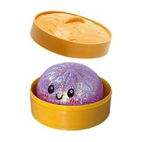 Glitter Dumpling Squishies Toy Bun Baozi Dumpling  Box Colorful Food Squishy Sensory Fidget Toy Anti Stress Squeeze Ball