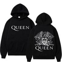 Britų roko grupės Queen albumo spaudinio gobtuvas Madingas gobtuvinis megztinis Unisex Moterims 90-ųjų Vintažinis Hip Hop Oversized Megztiniai Unisex L gray