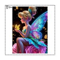 5D Diamond Painting Disney Tinker Bell Full Diamond Embroidery Cartoon DIY Rhinestone Pictures Cross Stitch Kits Crafts Home Decor Round 50x70cm