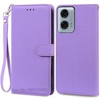 Dėl Moto G24 Power dėklo piniginės odinio atverčiamo dėklo For Carcasa Funda Motorola G24 Power dėklo Dėl Moto G24 Power dangtelių Fundas For Moto G24 Power gray