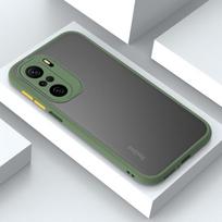 For Xiaomi POCO F3 Case Hard Transparent Matte shockproof Protective Back Cover case for xiaomi Redmi K40 Pro K40Pro phone shell For Redmi K40 žalia