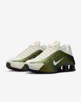 IB8062-133 Nike Shox R4 Olive Green (Women's) 7W beige