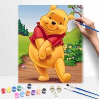 Disney Winnie the Pooh digital oil painting art handmade diy gift home decoration 30x40cm yellow