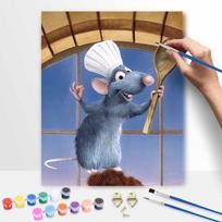 Disney Ratatouille Remy Cooking Paint by Numbers Painting Art Kit Home Decor Gift 30x40cm blue