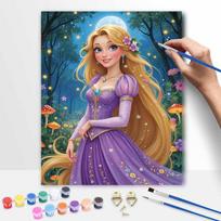Disney Rapunzel Oil Paint by Numbers Painting Kit Hand Painted Home Decor Gift 20x30cm beige