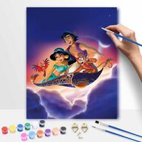 Disney Aladdin Jasmine Magic Carpet Oil Paint Hand Painting Art Kit. Home Decor Gift 20x30cm brown