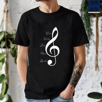 When Words Fail Music Speaks Music T-Shirt for Men Women Clothing Music Note Printed Tee Tops Short Sleeve Musician Shirt Gifts XL black
