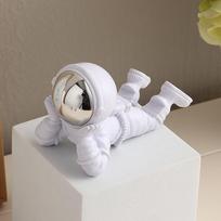 Desktop Astronaut Ornaments, Spaceman Ornament,Desktop Phone Holder,Home Decor,Astronaut Statue,Office Decoration gray