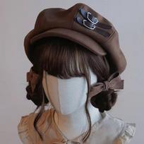 Beret Cap, Autumn and Winter Face, Small Warm Brown Maillard, Japanese, Korean and Japanese M(56-58cm) gray