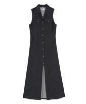Sculptor Maxi Sleeveless Denim Coat Indigo Blue Indigo Blue/Xs black