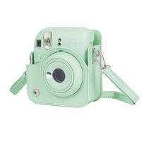 Instax mini 12 Camera Mini 12 New Full Scratch with Shoulder PU Leather Case, Cover, Model, Protection, Resistant, Portable, Strap, (Green) žalia