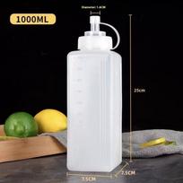 600/800/1000 ml spaudžiamos padažų buteliukai, pagardų dozatorius, didelė anga, apsaugoti nuo dulkių, virtuvės prieskonių, salotų padažo, alyvuolių aliejaus buteliukas 1000ml