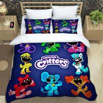 3D Spausdintas Anime Besišypsantys Gyvūnai CATNAP DOGDAY Lovos Patalynės Komplektas Šauni Anime Antklodės Užvalkalas Pagalvės Užvalkalas Mielas Animacinis Dovana 70x133cm 2pcs white