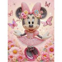 Disney Minnie Pearl Painting Art 5D DIY Full Diamond Embroidery Mosaic Cross Stitch Kit Home Room Decor 35x45cm brown