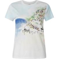 Polo Ralph Lauren Pattern Printed Crew Neck Short Sleeve T-Shirt Women tops White 211792479-001 M gray