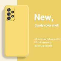 Skysto silikono dėklas, skirtas Samsung Galaxy A23 A33 A53 A73 A12 A22 A32 A52 A52S A72 A13 A14 A15 A24 4G A34 A54 A25 5G Dangteliai A25 5G geltona