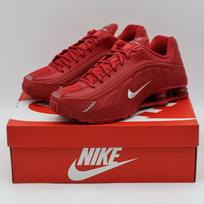 IQ0608-687 Nike Shox R4 Gym Red Metallic Silver (Men's) 10 brown