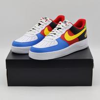 DC8887-100 UNO x Nike Air Force 1 Low White Yellow University Red (Men's) 9.5 blue