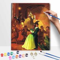 Disney The Princess and the Frog digital oil painting art painting kit manual diy painting for home decorations 40x50cm brown