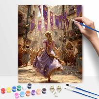 Disney Tangled Rapunzel oil painting handmade painting kit diy home room decoration gift 50x70cm