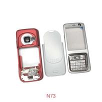 Pilnas priekinis dangtelis su klaviatūra Nokia E66 N73 baterijos galinis dangtelis Aukštos kokybės korpusas Klaviatūra N73 white
