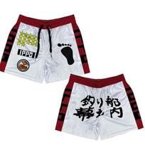 Anime Hajime No Ippo Šortai Vasariniai Sporto Salės Greitai Džiūstantys Sportiniai IPPO Šortai Fitnesui Treniruotėms Paplūdimio Kvėpuojantys Jogger Laisvalaikio Šortai 5XL white