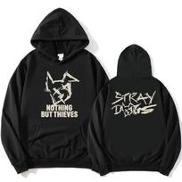 Nothing But Thieves Grupės Dizaino Gobtuvėliai STRAY DOGS Albumo Megztinis Su Gobtuvu Moterims Ilgomis Rankovėmis Laisvalaikio Gobtuvėliai Unisex Drabužiai XS black
