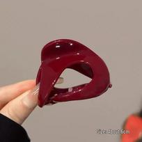 Korean Style Pumpkin Shark Claw Clip for Women's High Ponytail Updo black