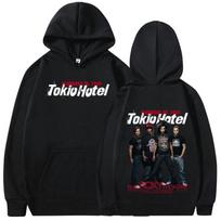 Vokiečių roko grupė Tokio Hotel 2025 m. turas Hoodies Vyrams Moterims Madingi Hip Hopo megztiniai Laisvi ilgomis rankovėmis megztiniai 3XL black