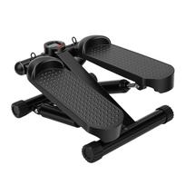 Hydraulic Fitness Stepper Quiet Three Level Adjustment Stair Step Workout Machine with Bands LED Screen for Home gray
